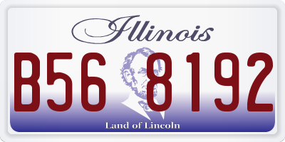IL license plate B568192