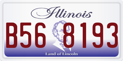 IL license plate B568193