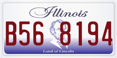 IL license plate B568194