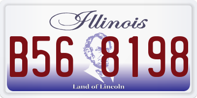 IL license plate B568198