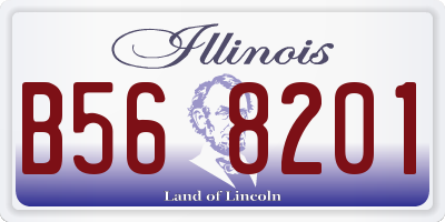 IL license plate B568201