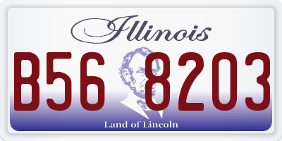 IL license plate B568203