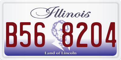 IL license plate B568204