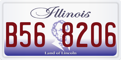 IL license plate B568206