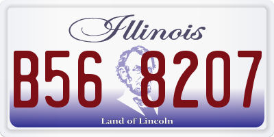 IL license plate B568207