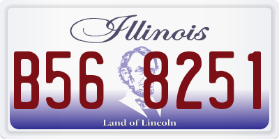 IL license plate B568251