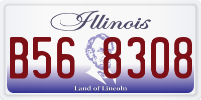 IL license plate B568308