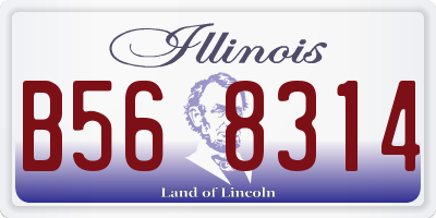 IL license plate B568314