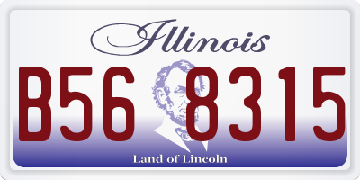 IL license plate B568315
