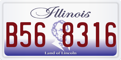 IL license plate B568316