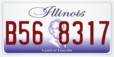 IL license plate B568317