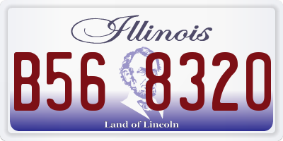 IL license plate B568320