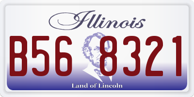 IL license plate B568321