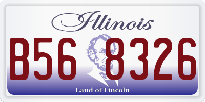 IL license plate B568326
