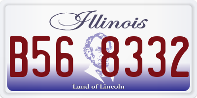 IL license plate B568332