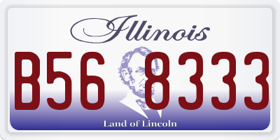IL license plate B568333