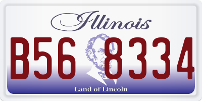 IL license plate B568334