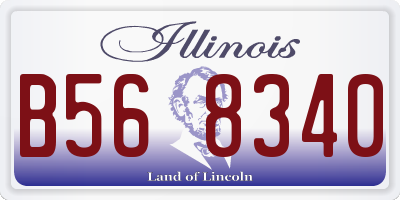 IL license plate B568340