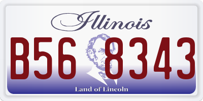 IL license plate B568343