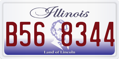 IL license plate B568344