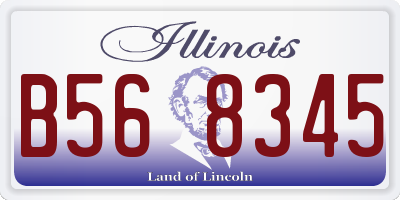 IL license plate B568345