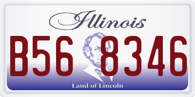 IL license plate B568346