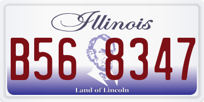 IL license plate B568347
