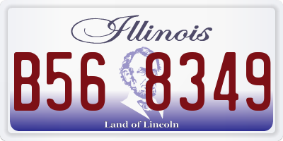 IL license plate B568349