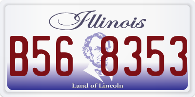 IL license plate B568353