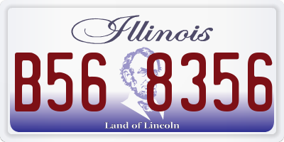 IL license plate B568356