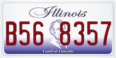 IL license plate B568357