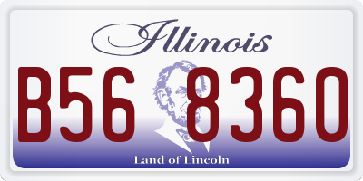 IL license plate B568360