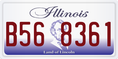 IL license plate B568361