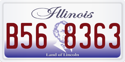 IL license plate B568363