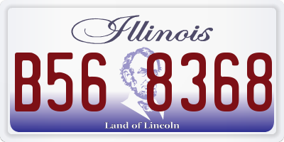IL license plate B568368