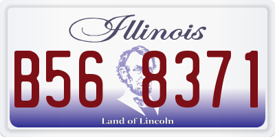 IL license plate B568371