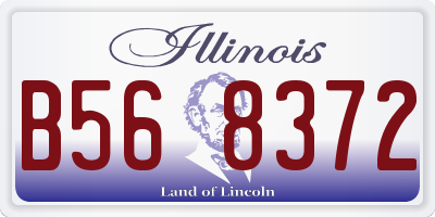 IL license plate B568372