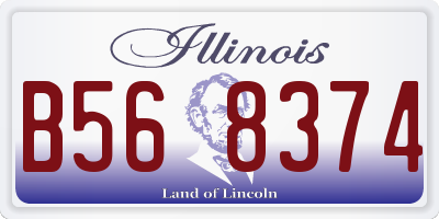 IL license plate B568374
