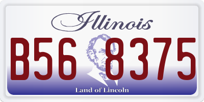 IL license plate B568375