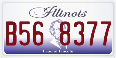 IL license plate B568377