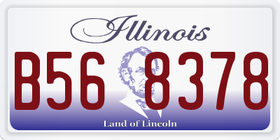 IL license plate B568378