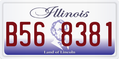 IL license plate B568381