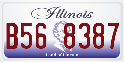 IL license plate B568387