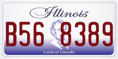 IL license plate B568389