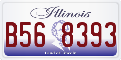 IL license plate B568393