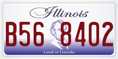 IL license plate B568402