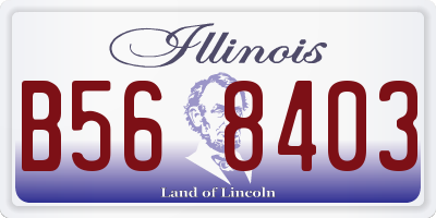 IL license plate B568403