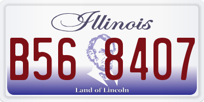 IL license plate B568407