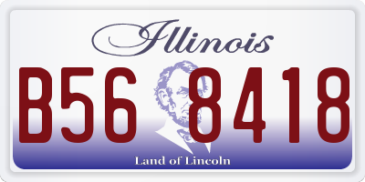 IL license plate B568418