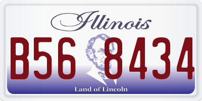 IL license plate B568434